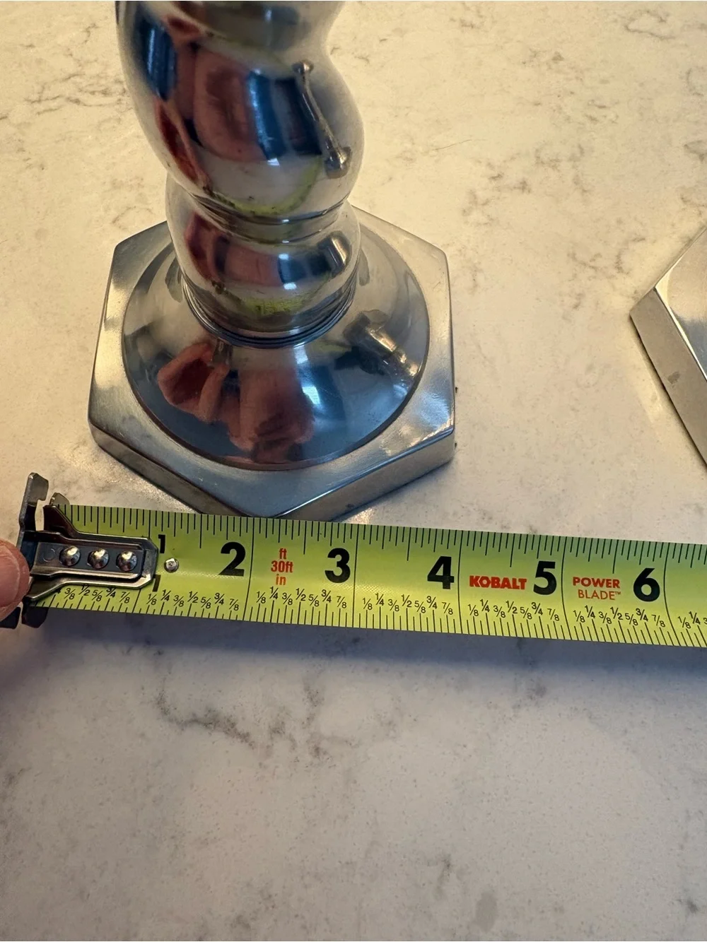 Aluminum Spiral Twist Candlestick Holders - for tapers or pillars Silver Pair